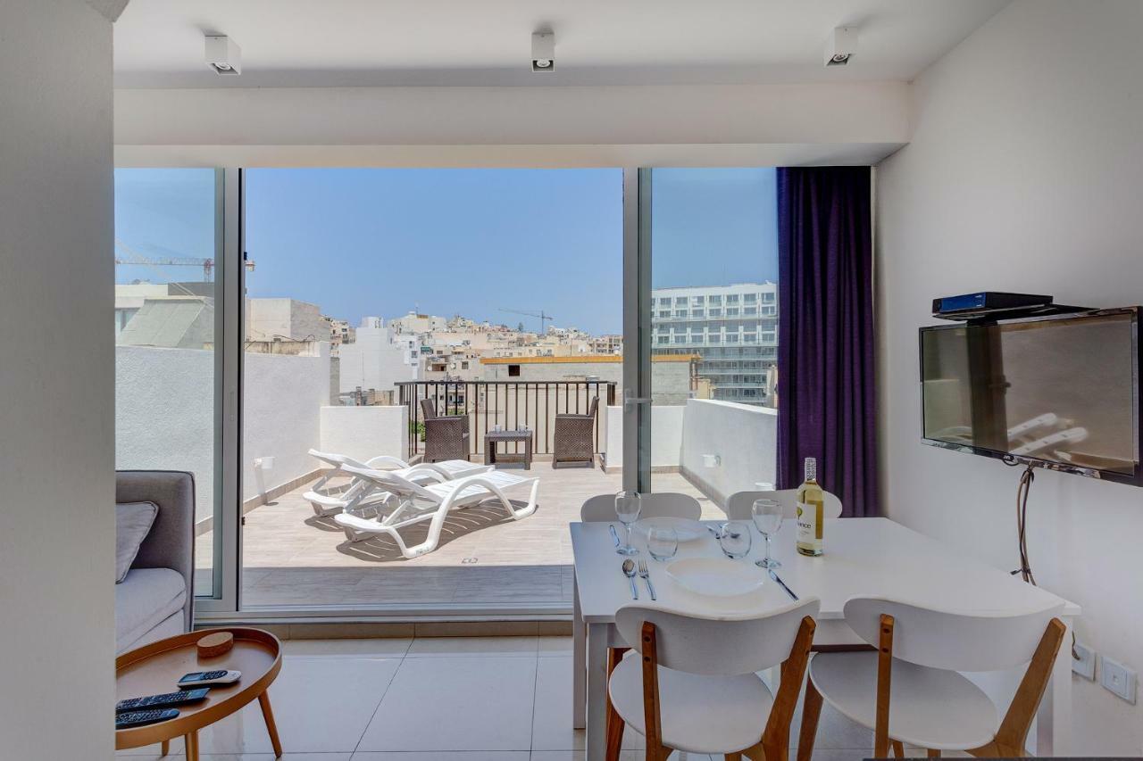 Cosy 1Br Penthouse With Terrace, Great Location Appartement Gzira Buitenkant foto